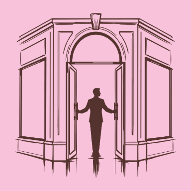 Logo LIDA CAPITAL, devanture de boutique parisienne aux portes ouvertes